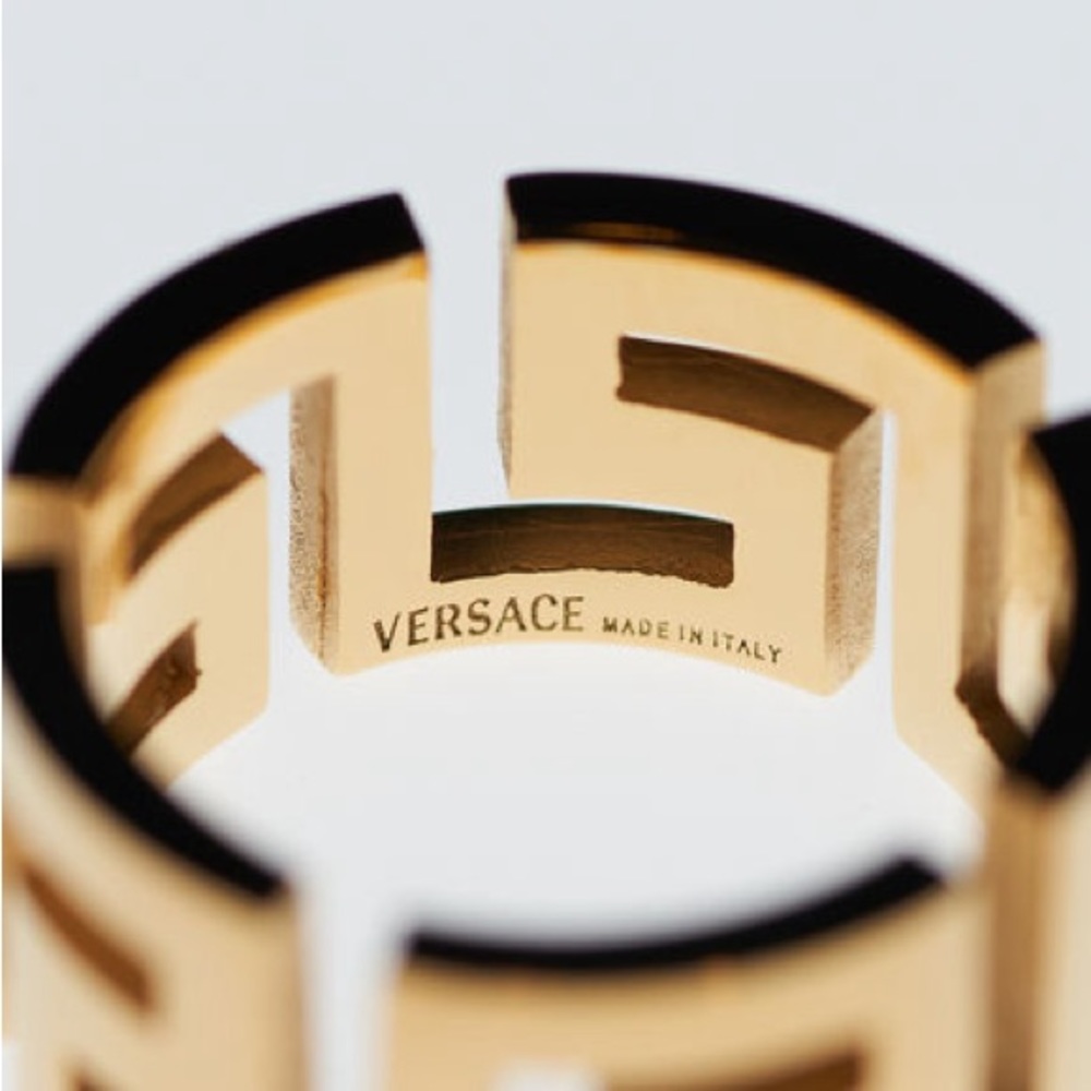 Versace Greek Key Design Ring - Picture 2 of 6